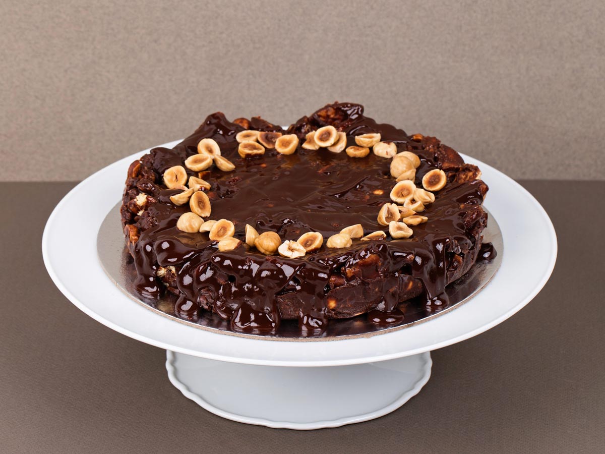 Chocolate, cherry and nut biscuit cake recipe